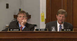 From left, Reps. Paul Gosar, R-Flagstaff, and Scott Tipton, R-Colo., listen to testimony on a bill that supporters say will make it easier to license small hydropower plants. Gosar co-sponsored the bill, which was heard Wednesday by the House Natural Resources Subcommittee on Water and Power.
