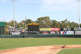By moving a few miles away to the former baseball spring training home of the Oakland Athletics, the Sun Devils will gain a major league-sized outfield, adding 7 feet to right and left field and 15 feet in center field from what the team has had at Packard Stadium.