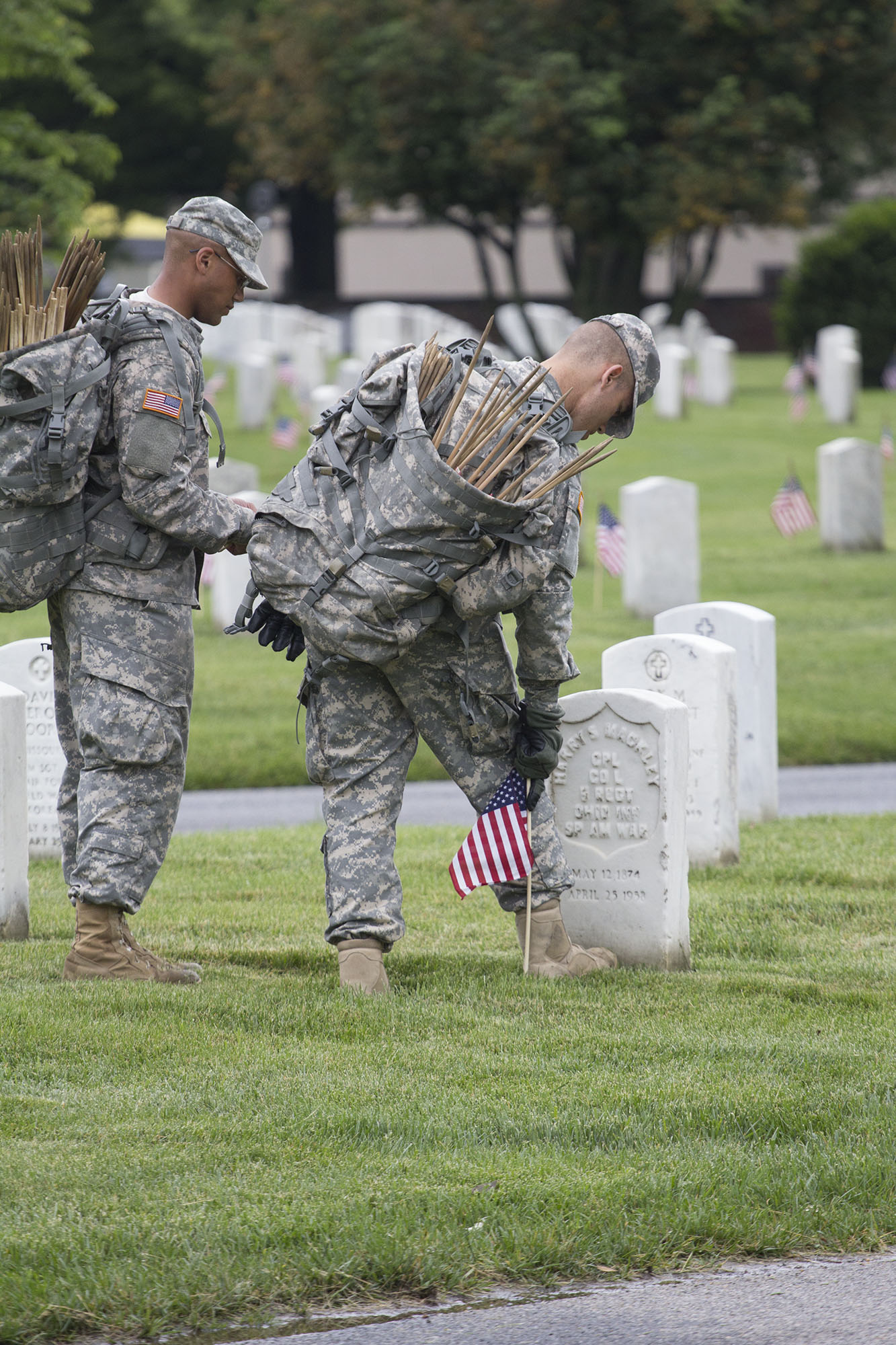 Memorial Day, flags-in, Arlington National Cemetery