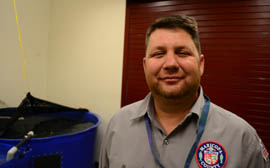 David Guerrieri isthe field supervisor for Maricopa County Environmental Services Department's Vector Control Division. In an effort to control the West Nile virus, Guerrieri said the division has handed larvae-eating fish to nearly 300 people this year.