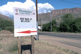 Resolution Copper Co. would give the federal government more than 5,300 acres in southeast Arizona in exchange for more than 2,400 acres it wants to mine near Superior. The company claims the mine could employ 1,400 people at peak production.