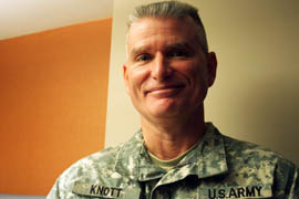 Lt. Col. Joseph Knott, sustainability and energy program manager for the Army National Guard, helped bring together Army officials and Arizona State University educators to develop the program.