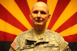 Col. Elmon Krupnik is the state chaplain for the Arizona National Guard. He serves the religious and spiritual needs of his fellow service members. Krupnik helped organize the faith-based summit.