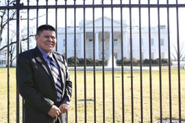 Paulson Chaco, transportation director for the Navajo Nation, was honored at the White House as a 