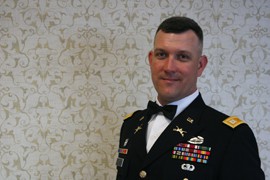 Army Capt. Brian D. Hartman, 35, of San Manuel, Ariz., was one of 78 service members honored at a White House dinner for their roles in Operation Iraqi Freedom and Operation New Dawn.