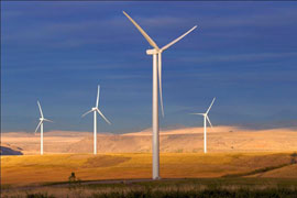 Goshen North Wind Farm, in Idaho, is one of several British Petroleum wind-power projects already operating.