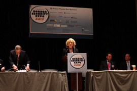 Delivering the keynote address at the 6th Annual Bordern Security Expo in Phoenix on Tuesday, March 6, 2012, Gov. Jan Brewer accused the federal government stating erroneously that the border is safer than ever.