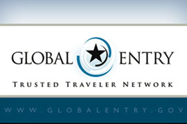 Travelers in the Global Entry program - who undergo extensive background checks - are speeded through passport processing at airports, saving up to 70 percent of the time it takes to get through the checkpoint.