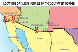 More than 90 smugglers' tunnels have been discovered on the Arizona border since 1990, the government reported last summer, more than half of all the tunnels discovered on the Southwest border during that time.