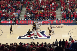 Neither Arizona State nor the University of Arizona, shown here in a Dec. 31 game, advanced to the NCAA tournament, but both teams can brag about improving their academic performance.