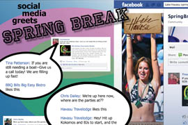 Click on the graphic to see how social media serves as a gathering place for Lake Havasu during spring break.