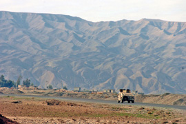 A Humvee on patrol in Iraq.