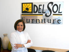 Rosa Macias, owner of Del Sol Furniture in the Valley, says competition from out-of-state chains makes it important for businesses catering to the Spanish-speaking community to promote the benefits of buying from locally owned merchants.
