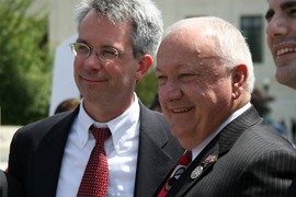 A smiling Russell Pearce, foreground, called the Supreme Court's reaction to SB 1070 