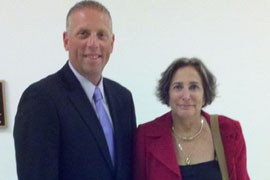 Thala T. Rolnick, owner of an Arizona tax business, told a congressional subcommittee that the estate tax is overly complex and should not be allowed to fall from the current $5 million threshhold to a $1 million level. She is shown with fellow witness Neil D. Katz, partner in a Syosset, N.Y., law firm dealing in estates.