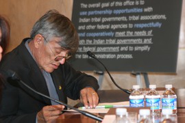 John Yellow Bird Steele, president of the Oglala Sious Tribe, testified that the Internal Revenue Service is 