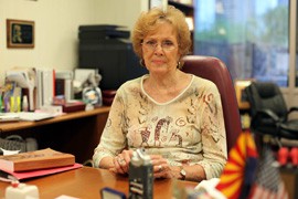 Maricopa County Recorder Helen Purcell, shown here in her office in August, said voters should be confident that their early ballots are secure.