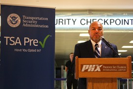 Paul Berumen, the Transportation Security Administration senior adviser to the chief of staff, said Tuesday that the Pre-Check program allows the agency to focus its resources on more dangerous threats.
