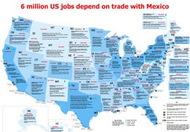 Click on the map above to see which states in the U.S. depend on trade with Mexico.