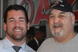 Todd Enyart, left, a nine-year Army veteran, attended a Hire our Heroes job fair in Glendale with his father, Scott, a Vietnam War veteran. While unemployment among post-9/11 veterans his higher than the overall population, Todd Enyart said his military experience gives him an advantage in the job market.