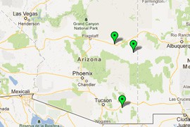 The Environmental Protection Agency is considering requiring new clean-air technology for three eastern Arizona coal-burning power plants. Click on the map above to see which three power plants would be affected.