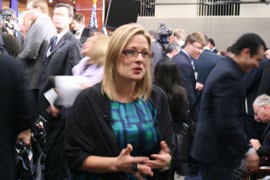 Rep. Kyrsten Sinema, D-Phoenix, had raised more than $330,000 and had more than $300,000 in campaign cash on had as of March 31, according to finance reports.