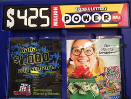 A record Powerball jackpot is expected to boost Arizona Lottery revenues.