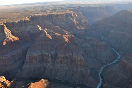 The spot where the Little Colorado River, the milky water in this picture, joins the mainstem of the Colorado River in the Grand Canyon.