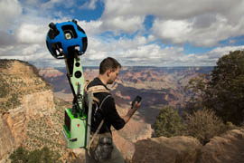The Grand Canyon was the pilot venture for Trekker, a backpack-mounted camera system with 15 lenses that capture pictures every 2.5 seconds.