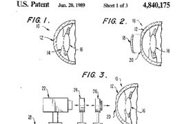 Details from Dr. Gholam Peyman's 1989 patent for the LASIK eye surgery technique.