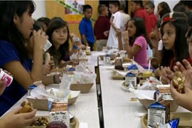 Students at Hugh E. Laird Elementary in Tempe, in this October photo, were allowed to taste-test school lunches last year in an effort by the school district to get students to eat more healthy food.