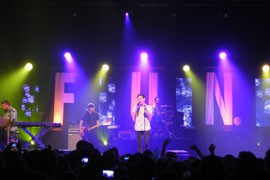 Fun., with frontman and Valley native Nate Ruess, performs at a June concert at Terminal 5 in New York City, the band's current home.