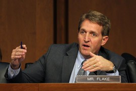 Sen. Jeff Flake, R-Ariz., was forced to apologize for Twitter postings by this 15-year-old son, who used racist and homophobic slurs in some of his posts.