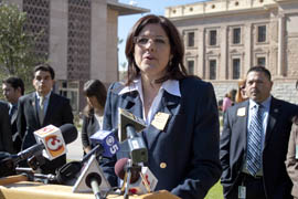 Rep. Catherine H. Miranda, D-Phoenix, author of a bill that would allow participants in the Obama administration's deferred action program to get driver's licenses, said it was a victory merely to get the bill a hearing at the State Capitol.