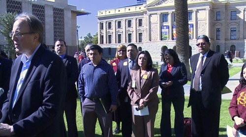 A bill would counter Gov. Jan Brewer's mandate denying driver's licenses to illegal immigrants in the deferred action program. Cronkite News reporter <b>Laura Dickerson</b> was on hand as the bill received a hearing at the State Capitol.