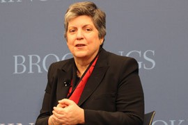 Homeland Security Secretary Janet Napolitano said one of the new areas her department needs to focus on cybersecurity, a threat that was barely envisioned when the agency was formed a decade ago.