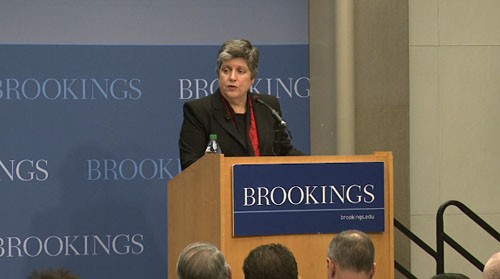 Homeland Security Secretary Janet Napolitano said her department has shifted and grown over the and is now DHS version 3.0, which needs a new focus on cybersecurity among other threats. Cronkite News reporter <b>Jessica Goldberg</b> has details from her speech.