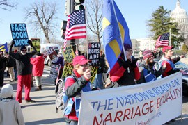 Opponents and supporters of gay rights made their opinions known this week at the Supreme Court, which took up two high-profile cases dealing with same-sex marriages.
