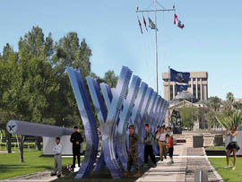 A rendering of the planned memorial by DLR Group of Phoenix.