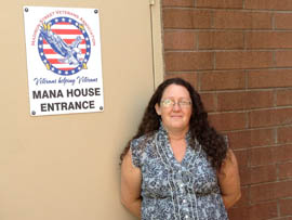 After finding herself in and out of shelters and temporary housing, Air Force veteran Bonnie Diaz came to MANA House in Phoenix. In March, the Madison Street Veterans Association opened a women-only branch of the transitional housing facility, whose name stands for Marines, Army, Navy and Air Force.