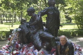 Mike Rendine at the statue honoring military nurses near the Vietnam Veterans Memorial. The Fountain Hills resident was in Washington for Rolling Thunder, an annual Memorial Day weekend motorcycle rally to honor fallen soldiers.