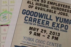 While Yuma officials question the reliability of unemployment figures that show the town having the highest jobless rate in the nation, they continue to work toward boosting employtment. A job fair in town drew a large crowd recently.