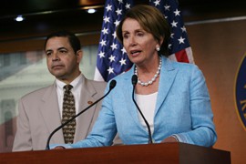 House Minority Leader Nancy Pelosi, D-Calif., urged GOP leaders to take bipartisan action on immigration reform. She was joined by Rep. Henry Cuellar, D-Texas, and several other Democrats.