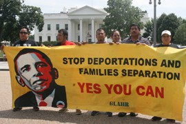 More than 100 immigrants who are in this country illegally came to Washington to lobby lawmakers and demonstrate in front of The White House, asking President Obama to defer deportation of illegal immigrants.