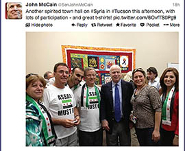 Sen. John McCain, R-Ariz., ran into stiff opposition at a 