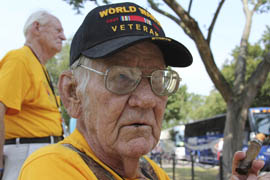 Army veteran Bill Dugger, 87, of Fountain Hills, was in Washington, D.C., with Honor Flight Arizona to visit the World War II memorial, and others.