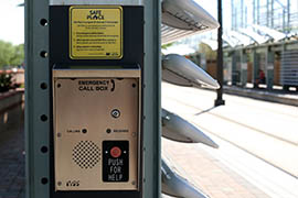 Under an agreement announced Wednesday, emergency call boxes at 28 Valley Metro light-rail stations will allow young people to connect with Safe Place.