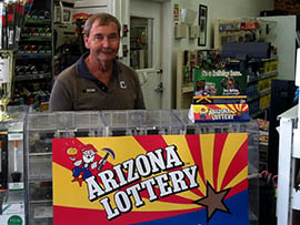 Leslie Robb, manager of a Chevron gas station and convenience store in Phoenix, said big lottery jackpots bring more in more customers, leading to more sales of items such as soda and chips.