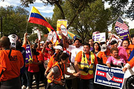 Some of the thousands who turned out for a rally in support of immigration reform outside the Capitol.