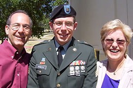 Howard and Jean Somers with their son, Daniel, an Iraq War veteran who later committed suicide. The Somers are working to raise awareness about the problem since Daniel's death in June. Cronkite New reporter <b>John Genovese</b> has the story.